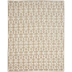 Casual Beige 8 ft. x 10 ft. Diamond Contemporary Area Rug