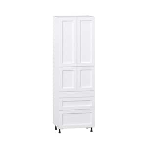 30 in. W x 94.5 in. H x 24 in. D Mancos Bright White Shaker Assembled Pantry Kitchen Cabinet with 5-Drawers