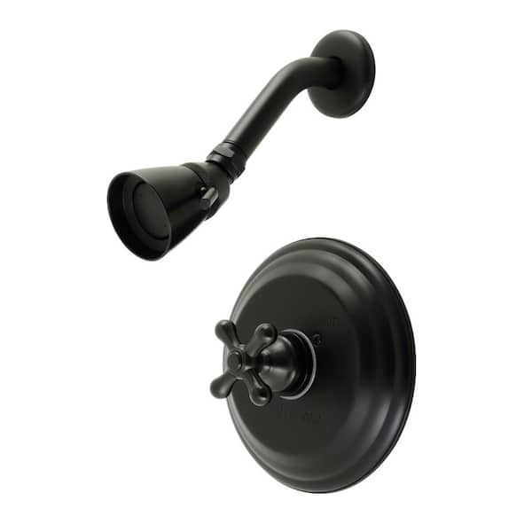 Kingston Brass Restoration Single Handle 1-Spray Shower Faucet 1.8 GPM with Corrosion Resistant in Matte Black