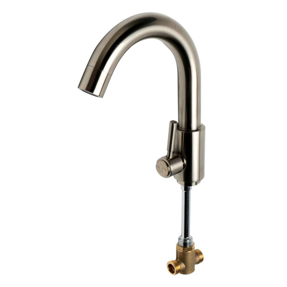 Brushed Nickel Deck Mounted Tub Filler with Handheld Showerhead