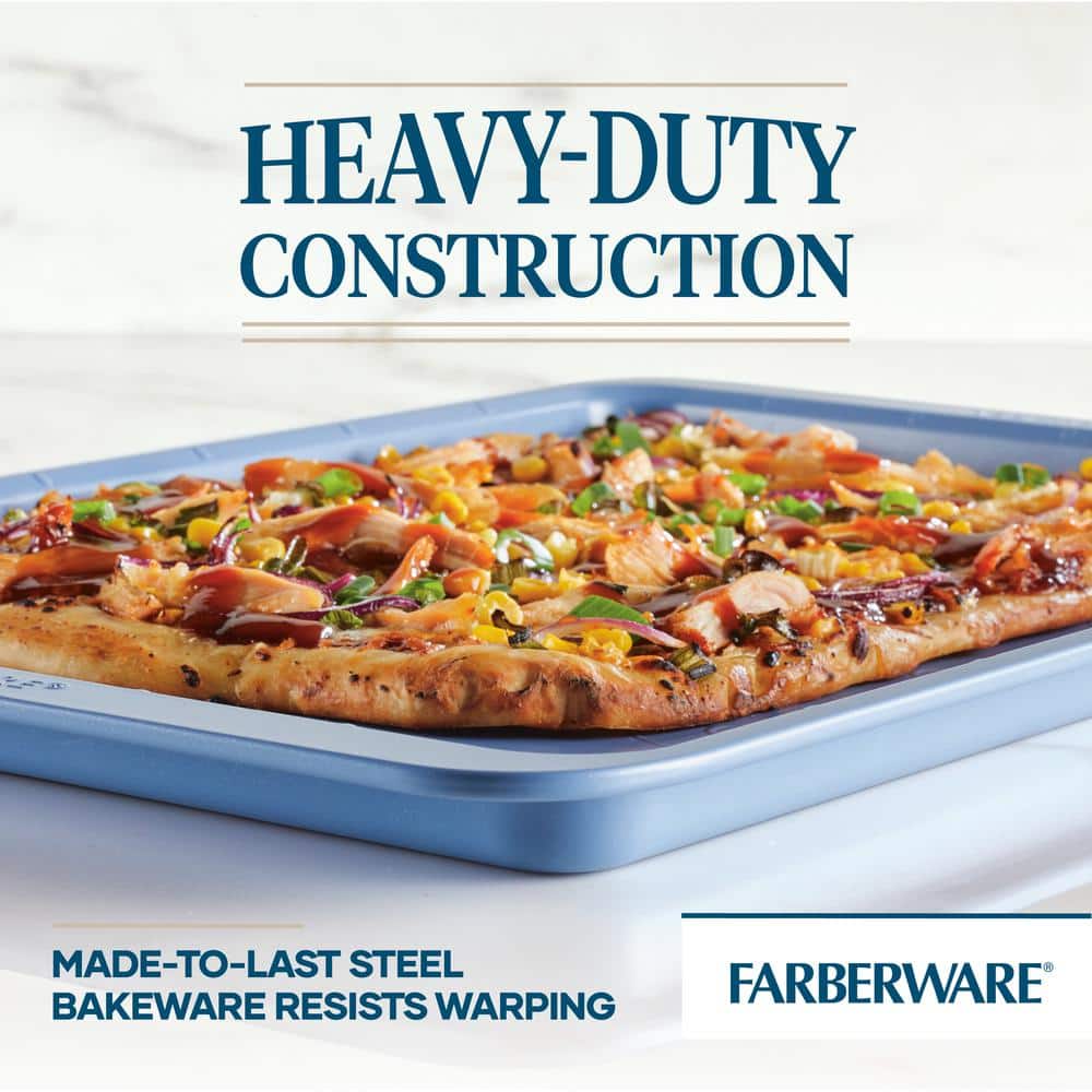 Farberware Easy Solutions 4-Piece Light Blue Nonstick Bakeware Set
