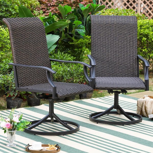 Patio dining sets on sale with swivel chairs