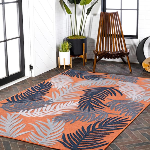 Front Porch Palms Navy Indoor/Outdoor Rug – Portico Shop