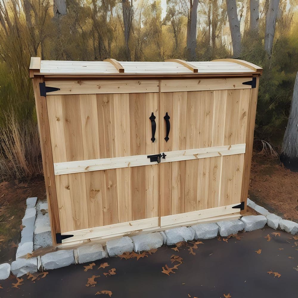 6 ft. Cedar Wood Outdoor Waste Management Storage Shed