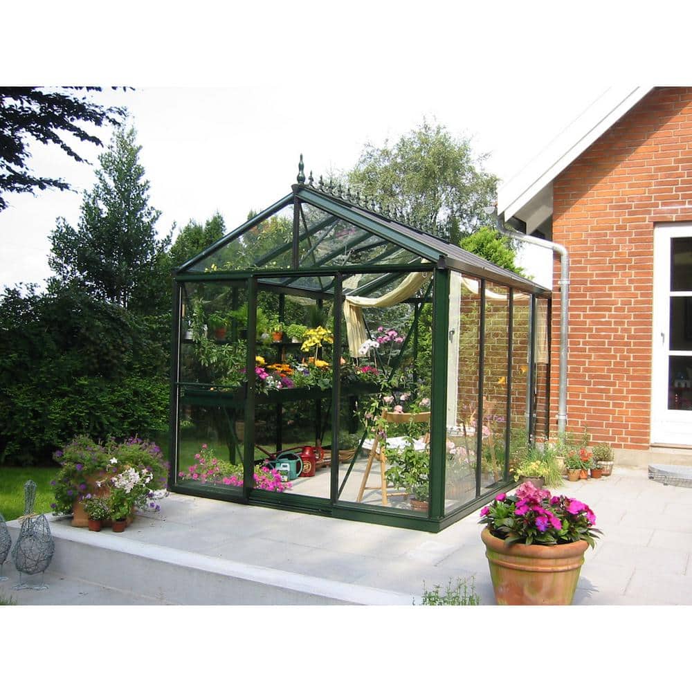 Royal Victorian 8x10 Black Aluminum and Glass Greenhouse