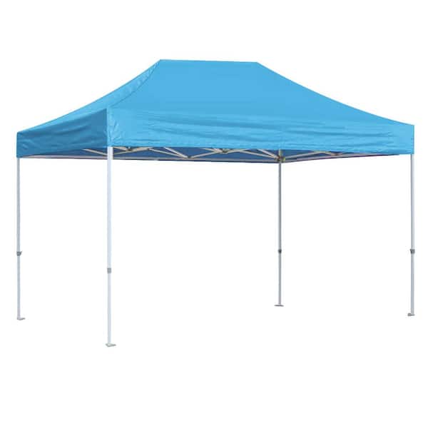 Terracemaster Commercial 8 ft. x 12 ft. Sky Blue Pop Up Canopy Tent with Roller Bag