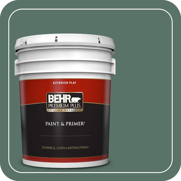 BEHR PREMIUM PLUS 5 gal. #470F-6 Hilltop Flat Exterior Paint & Primer