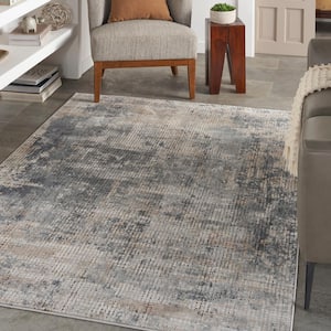 Concerto Blue/Beige 5 ft. x 7 ft. Abstract Modern Area Rug