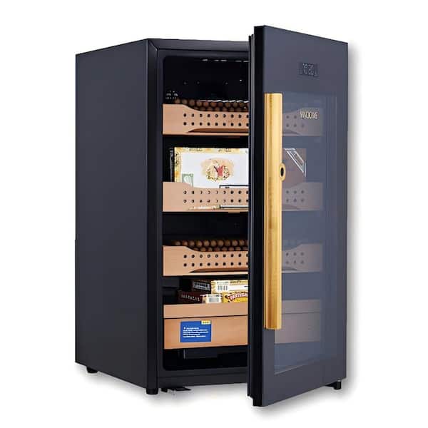 Atemomen Cigar Cooler Humidors, 850 Counts Capacity, Electric Wine Chiller with Spanish Cedar Wood Drawer Shelves