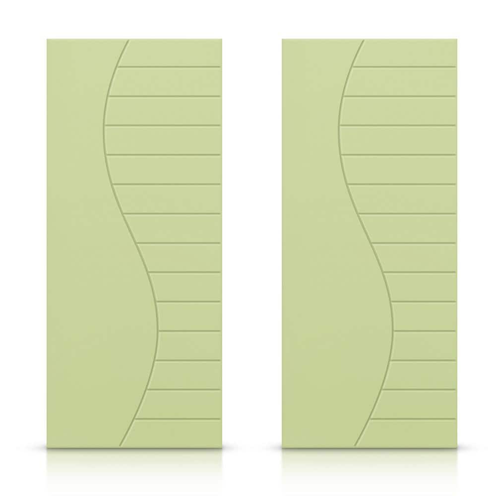 48 in. x 84 in. Hollow Core Sage Green Painted Composite MDF Interior Double Closet Sliding Doors price history on PriceWatchPro