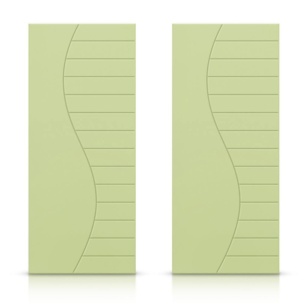 60 in. x 84 in. Hollow Core Sage Green Painted Composite MDF Interior Double Closet Sliding Doors price history on PriceWatchPro