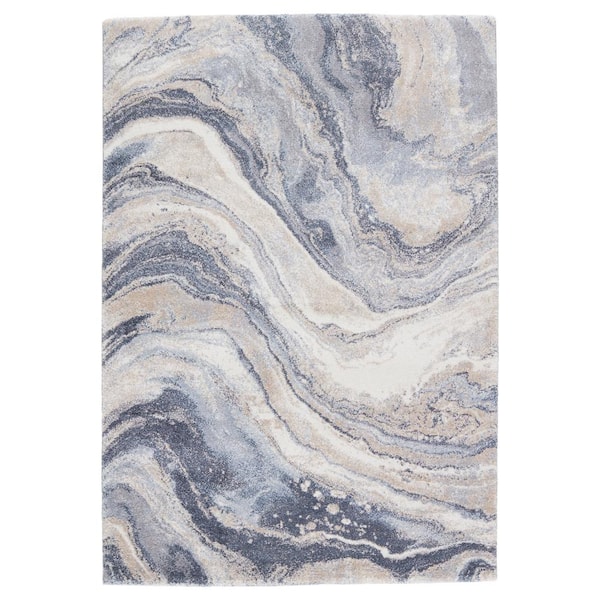 10'x14' Halvard Abstract Area Rug Ivory/Blue - Jaipur Living