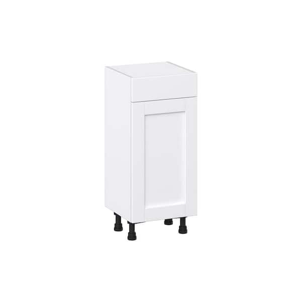 J COLLECTION Milton 15 in. W x 14 in. D x 34.5 in. H Assembled Shaker Base Kitchen Cabinet in Bright White with Drawer