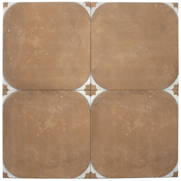 Apollo Tile Citadel 17.42 in. x 17.42 in. Matte Brown Porcelain Large Format Wall and Floor Tile (14.75 sq. ft./Case) - 7 Pack