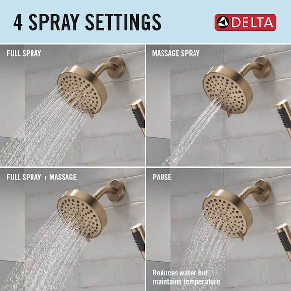 Delta Modern Gold 2-Handle Shower Trim Kit in Champagne Bronze