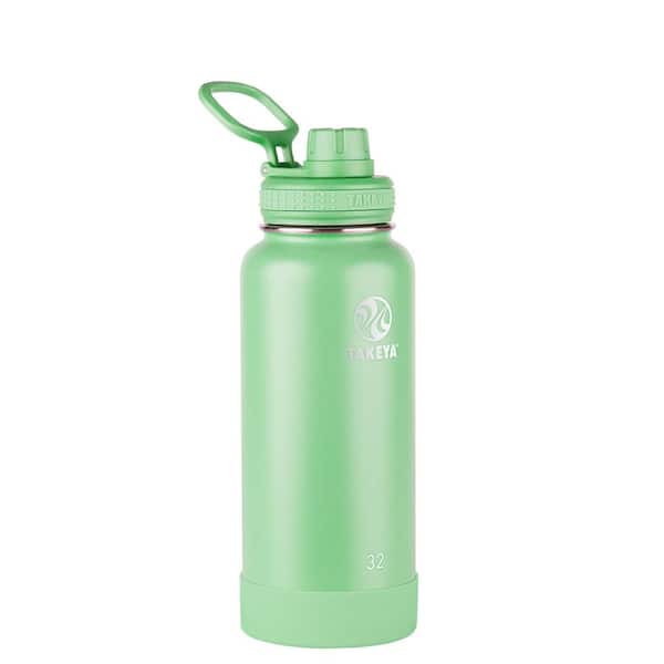 Takeya Actives 32 oz. Mint Insulated Stainless Steel Water Bottle with Spout Lid
