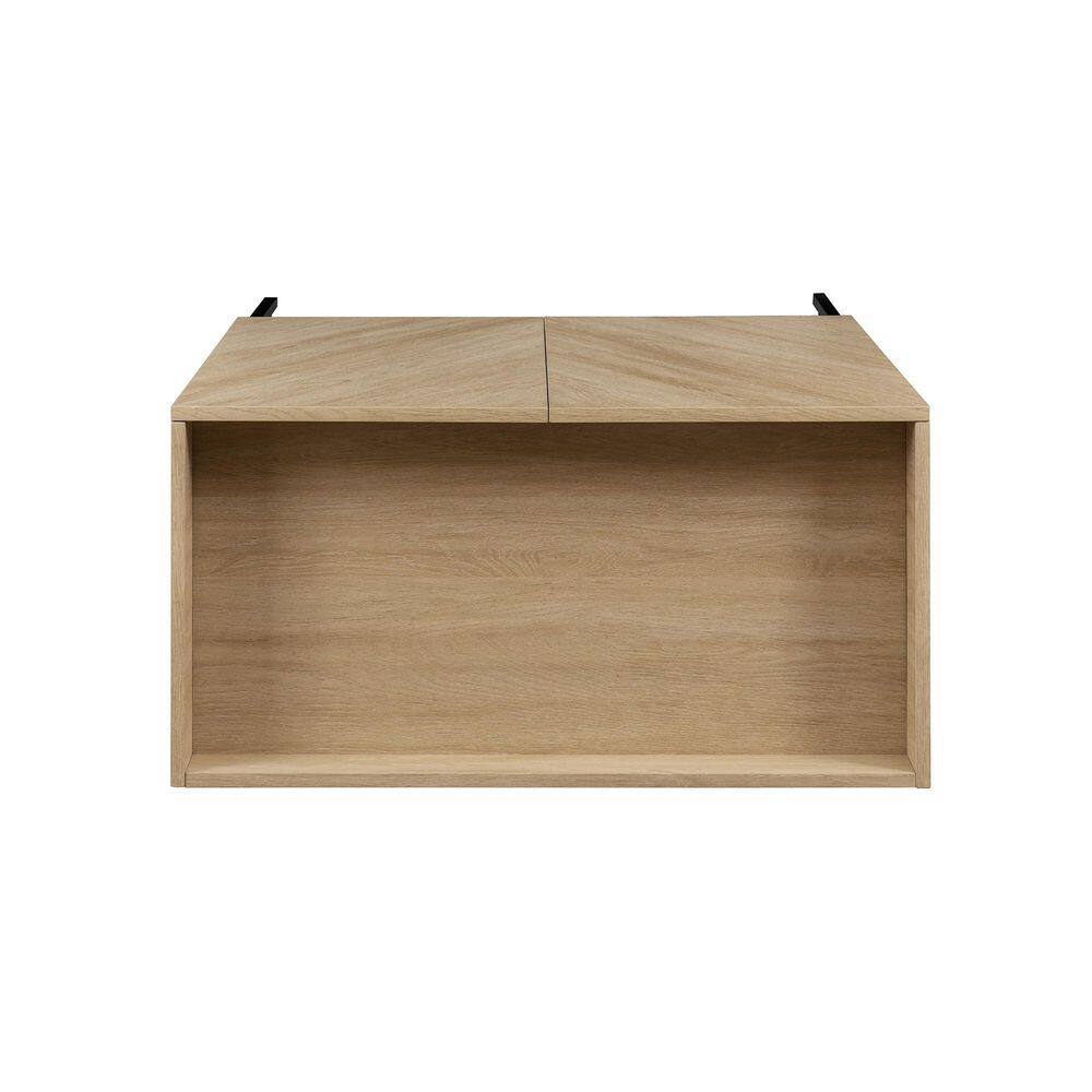 Coastal Oak Tall 2-Door Accent Cabinet with Adjustable Shelves