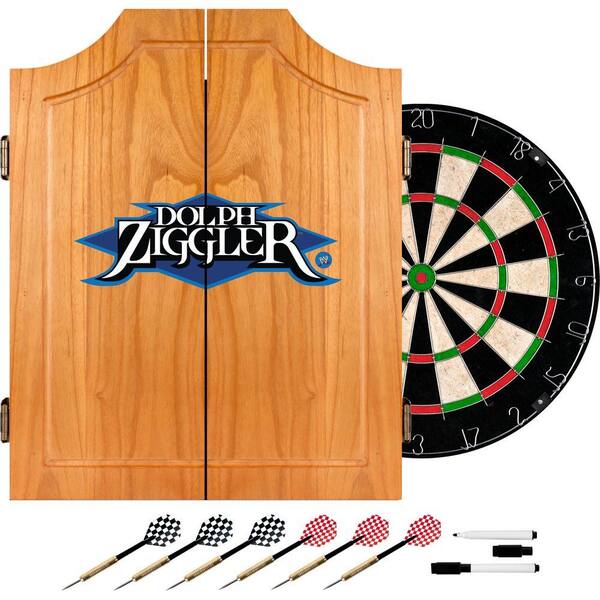 Trademark Wood Finish Dart Cabinet Set - WWE Dolph Ziggler