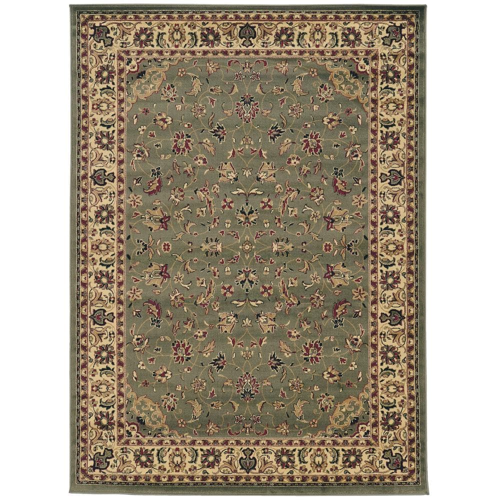 Castello Sage 10 Ft X 13 Ft Traditional Oriental Floral Area Rug 953