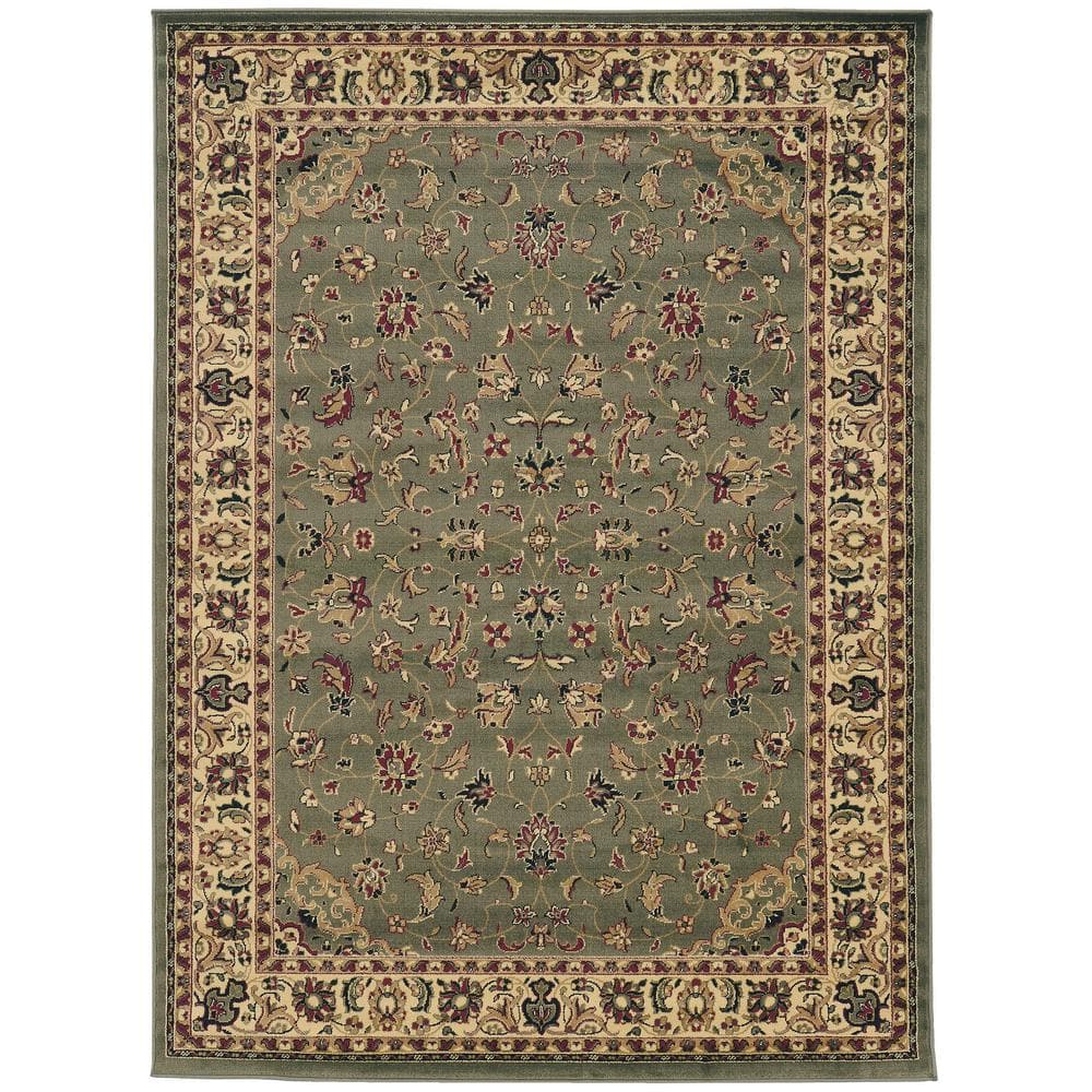 Castello Sage 6 ft. x 9 ft. Traditional Oriental Floral Area Rug