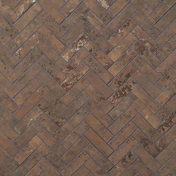 Mantis Copper 10.03 in. x 10.62 in. Matte Porcelain Floor and Wall Mosaic Tile (0.75 sq. ft./Each)