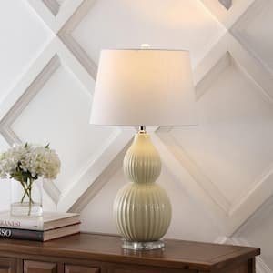 Thatcher 28.25 in. Light Olive Table Lamp Contemporary Transitional Ceramic LED