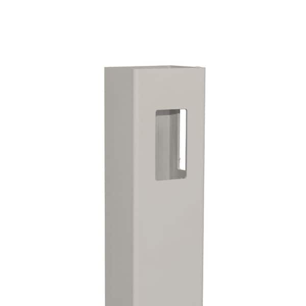 4 in. x 4 in. x 7 ft. Tan Vinyl Fence Corner Post