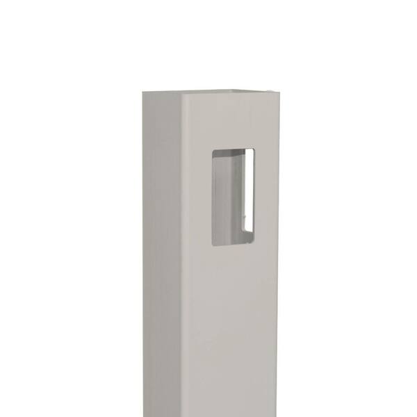 Weatherables 4 in. x 4 in. x 7 ft. Tan Vinyl Fence Corner Post