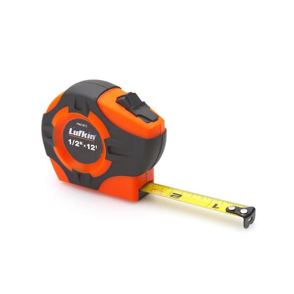Crescent Lufkin 1/2 in. x 12 ft. P1000 Series Hi-Viz Orange Yellow Clad A1 Blade Power Return Tape Measure