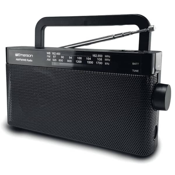 cenadinz Black AM/FM/WB Radio with Telescopic Antenna