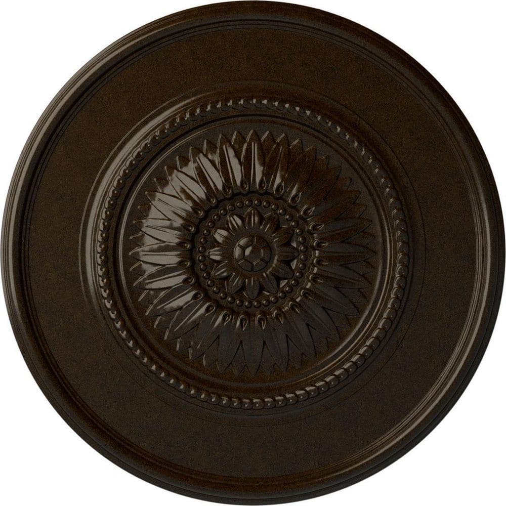 Ekena Millwork 29-3/4 in. x 1-1/2 in. Wigan Urethane Ceiling Medallion, Bronze