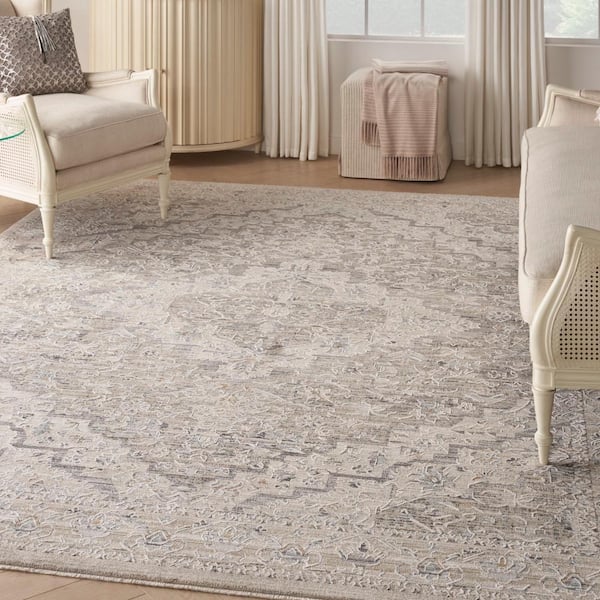 Lynx Ivory Taupe 12 ft. x 16 ft. All-over design Transitional Area Rug