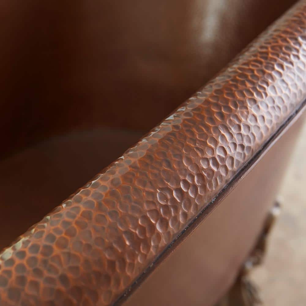 Heisenberg 67.5" Antique Copper Freestanding Clawfoot Bathtub