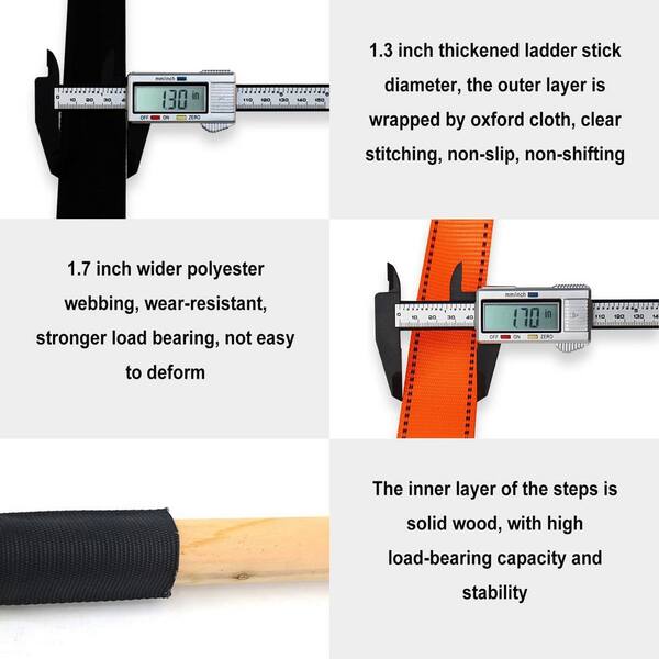 Emergency Fire Escape Rope Ladder – 40FT/12M, Flame Retardant Nylon With Hook, Reusable Portable Ladder For Kids & Adults