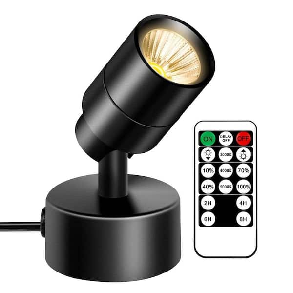Dimmable Indoor Spot Lights with Timer and Remote, Adjustable 3000K/4000K/5000K LED Uplighting for Plants, 1-Pack