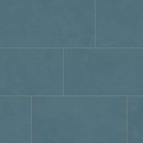 Urban Denim Matte 12 in. x 24 in. Solid Concrete Look Porcelain Floor and Wall Tile (13.56 sq. ft./Case)