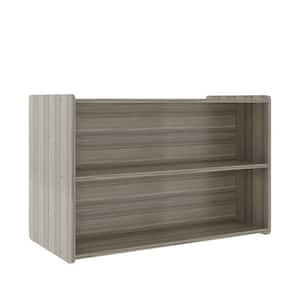 46 in. W x 30.5 in. H, 2-Level Laminate Toddler Double Sided Preschool Storage Shelf, Shadow Elm Gray