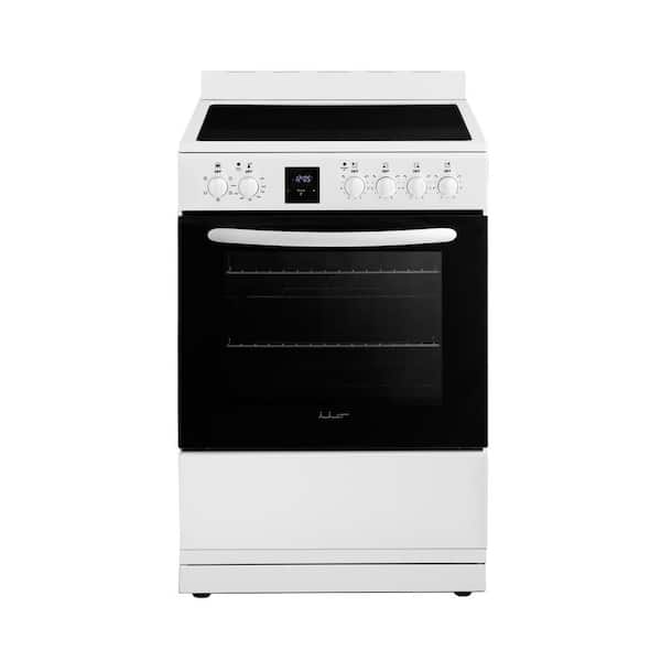 iio Professional Series 24 in. 4 Elements Built In Electric Range in White with Convection Oven