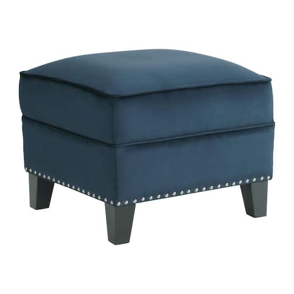 Picket House Furnishings Teagan Navy Ottoman