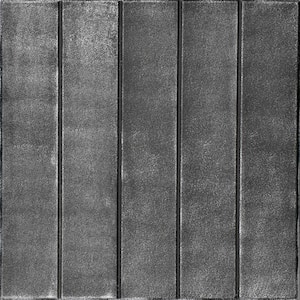 Bead Board Black Silver 1.6 ft. x 1.6 ft. Decorative Foam Glue Up Ceiling Tile (21.6 sq. ft./case)
