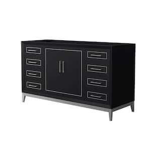 Marlena 59.75 in. W x 21.75 in. D x 34.5 in. H Single Bath Vanity Cabinet without Top in Black