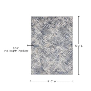 Austin Archer Blue 9 ft. 10 in. x 13 ft. 2 in. Oversize Area Rug