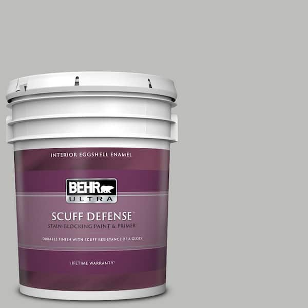 BEHR ULTRA 5 gal. #PPU24-17 Hailstorm Gray Extra Durable Eggshell Enamel Interior Paint & Primer