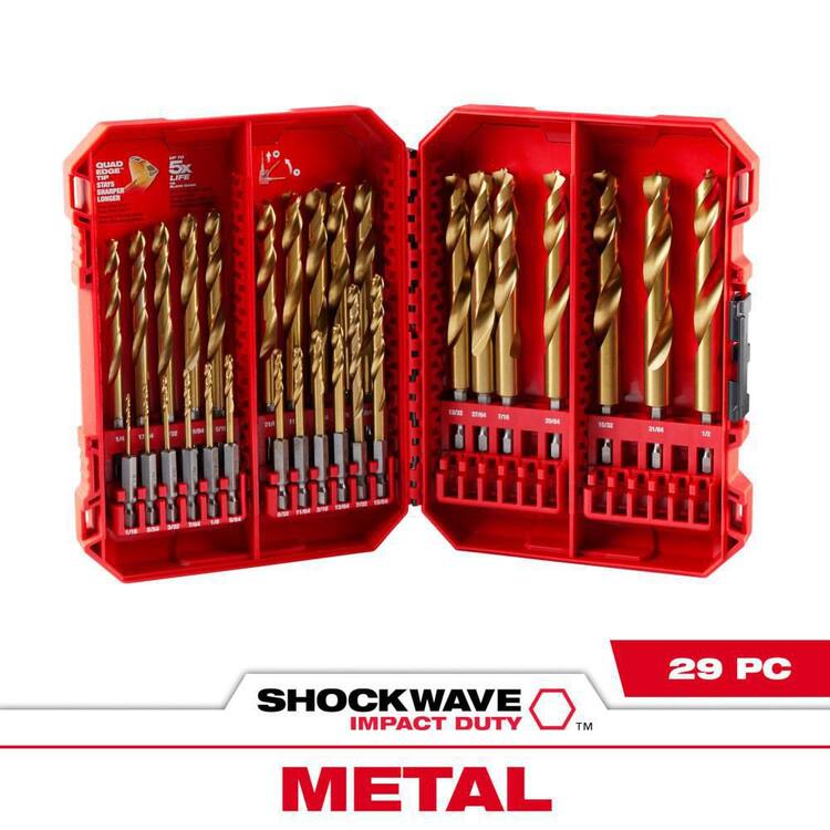 Milwaukee SHOCKWAVE Impact Duty Titanium Drill Bit Set (29-Piece)