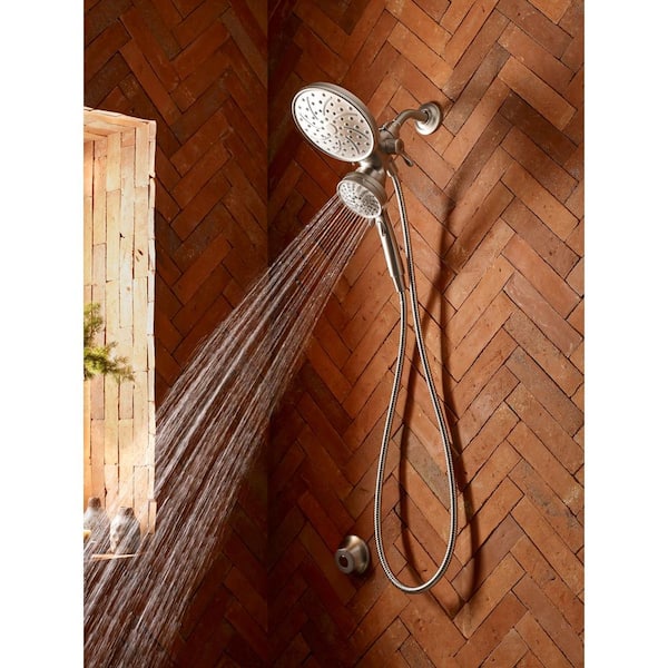 Brecklyn Single-Handle 6-Spray Tub and Shower Faucet with Magnetix Rainshower Combo in Spot Resist Brushed Nickel