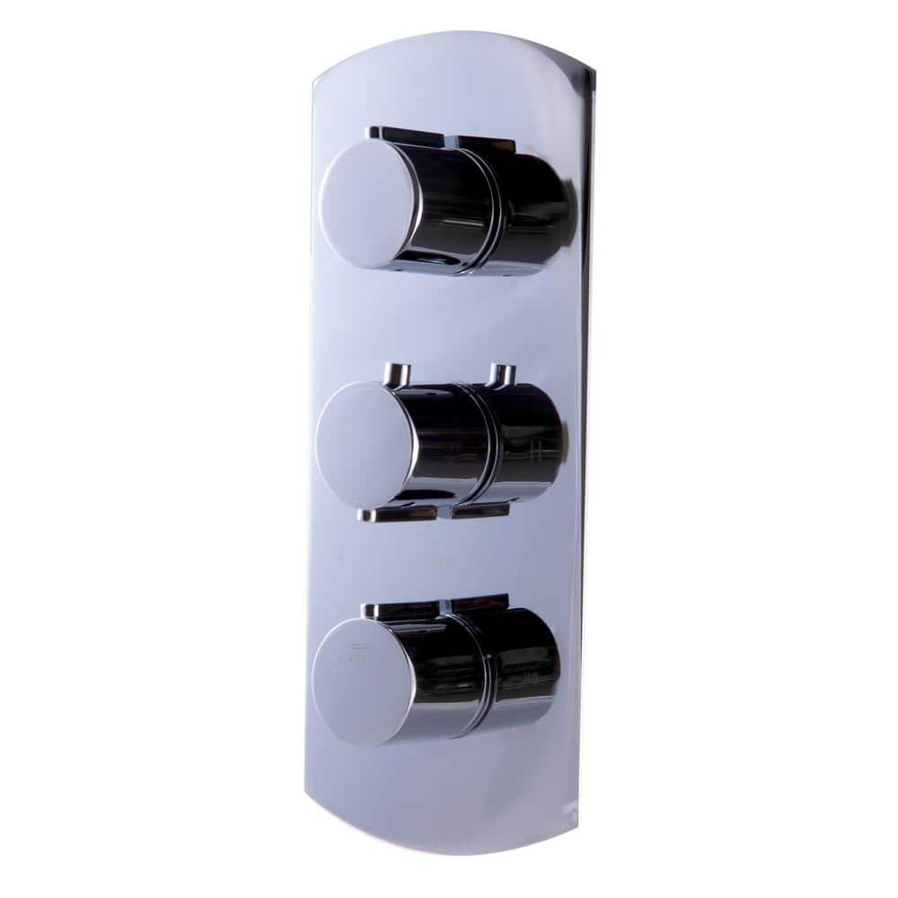 Polished Chrome Round 2-Way Thermostatic Shower Mixer