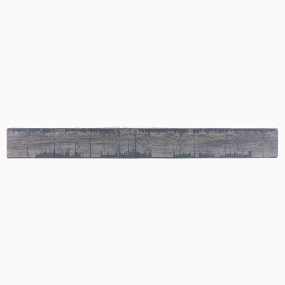 Rustic 3 ft. Ash Gray Cap-Shelf Mantel