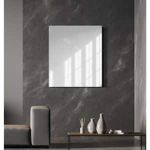 36 in. W x 42 in. H Rectangular Frameless Classic Wall Bathroom Vanity Mirror in Silver