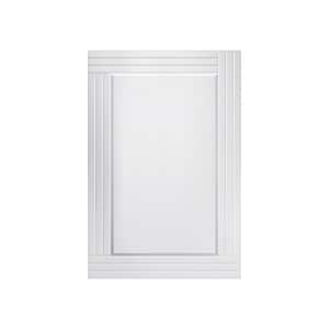 Waves 24 in. W x 36 in. H Large Rectangular Glass Framed Wall Bathroom Vanity Mirror in All-glass
