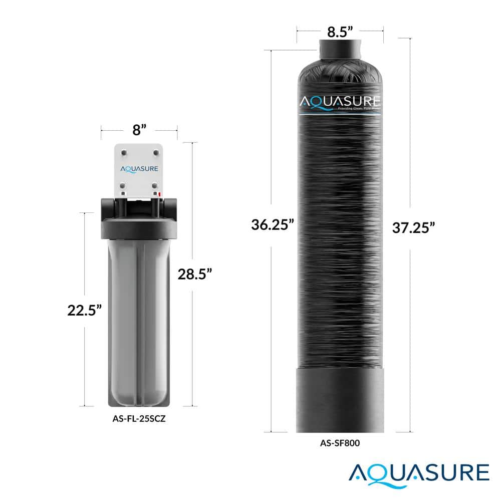 AquaSure Black and Gray Whole House Water Filtration System